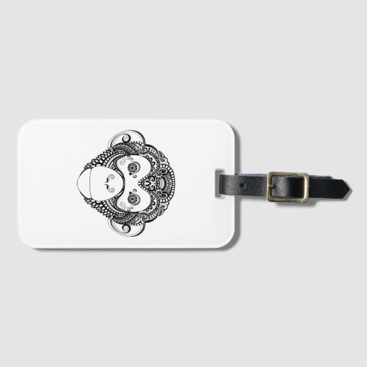 Geïnspireerd monkeyontwerp bagagelabel (Voorkant (horizontaal))