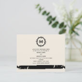  geïnspireerd monogram repetitief diner - zwart kaart (Staand voorkant)