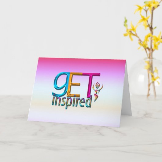 Geïnspireerd ~ Neon Kaart (Gele Bloem)