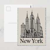 geïnspireerd New York Briefkaart (Voorkant / Achterkant)