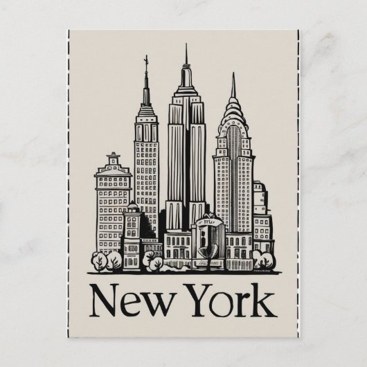 geïnspireerd New York Briefkaart (Voorkant)