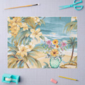 geïnspireerd oceaan Uitzicht & vaas van bloemen Tissuepapier (Craft)