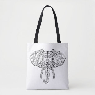 Geïnspireerd olifant 4 tote bag