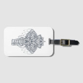 Geïnspireerd olifant bagagelabel (Voorkant (horizontaal))