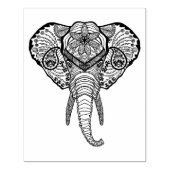 Geïnspireerd olifantenhoofd rubberstempel (Afrduk)