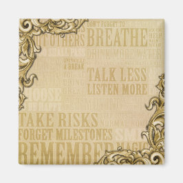 Geïnspireerd, omhuld 2-inch vierkante magneet