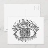 Geïnspireerd oog briefkaart (Voorkant / Achterkant)