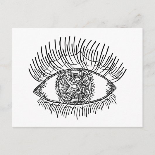 Geïnspireerd oog briefkaart (Voorkant)