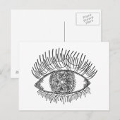 Geïnspireerd oog briefkaart (Voorkant / Achterkant)