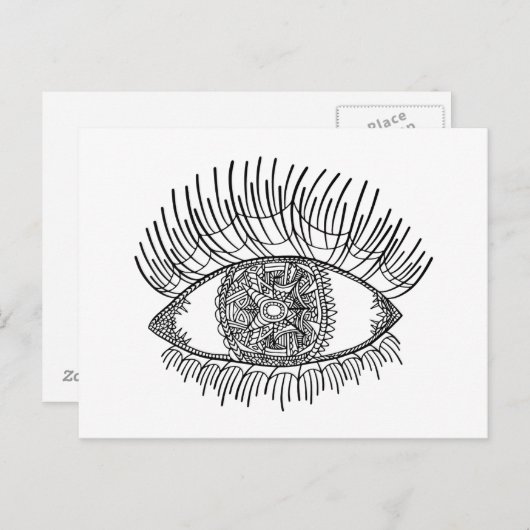 Geïnspireerd oog briefkaart (Voorkant / Achterkant)
