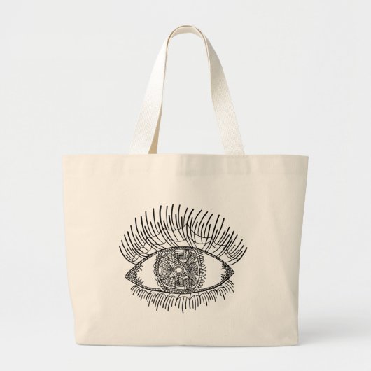 Geïnspireerd oog grote tote bag (Voorkant)