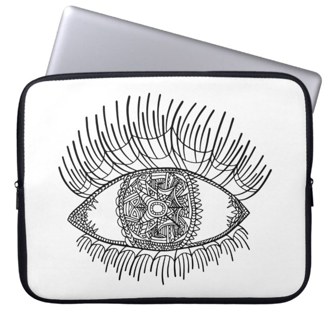 Geïnspireerd oog laptop sleeve (Voorkant)