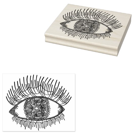 Geïnspireerd oog rubberstempel (Gestempeld)