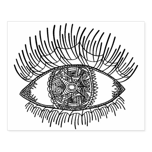 Geïnspireerd oog rubberstempel (Afrduk)