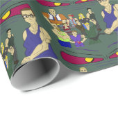 geïnspireerd op animatie voor klasgenoten cadeaupapier (Rol Hoek)