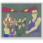 geïnspireerd op animatie voor klasgenoten sticker (Voorkant)