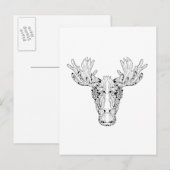 Geïnspireerd op een Elk Briefkaart (Voorkant / Achterkant)