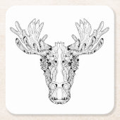 Geïnspireerd op een Elk Kartonnen Onderzetters (Voorkant)