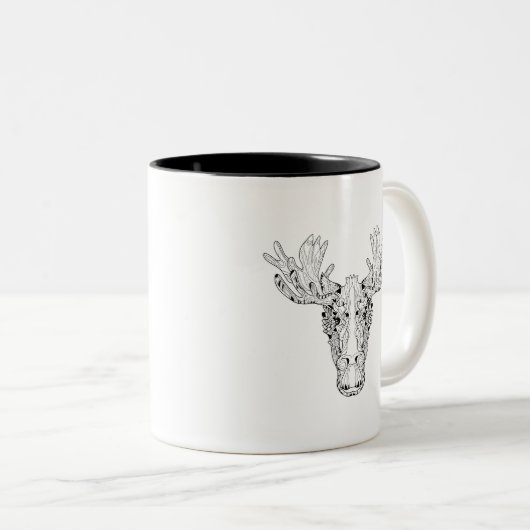 Geïnspireerd op een Elk Tweekleurige Koffiemok (Voorkant rechts)
