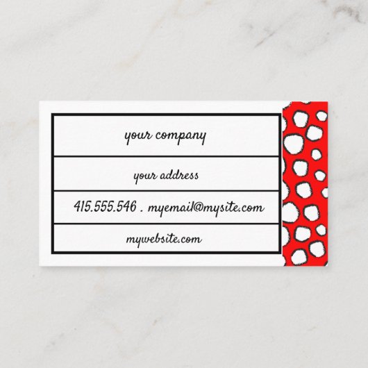 geïnspireerd op maat visitekaartje (Achterkant)