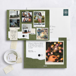 Geïnspireerd op vakantie Corporate Mood Board Feestdagenkaart