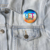 Geïnspireerd ~ Origineel Ronde Button 5,7 Cm (In situ)