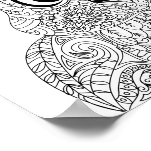 Geïnspireerd owl portret 2 poster (Hoek)