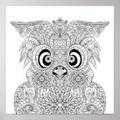 Geïnspireerd owl portret 2 poster (Voorkant)