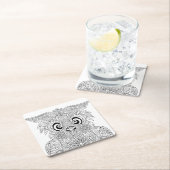 Geïnspireerd owl-portret kartonnen onderzetters (Insitu)