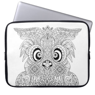 Geïnspireerd owl-portret laptop sleeve