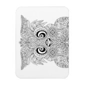 Geïnspireerd owl-portret magneet (Verticaal)