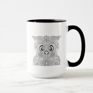 Geïnspireerd owl-portret mok