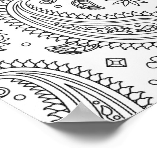 Geïnspireerd paisley-ontwerp 2 poster (Hoek)