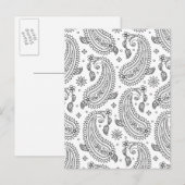 Geïnspireerd paisley-ontwerp briefkaart (Voorkant / Achterkant)