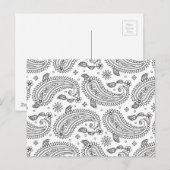 Geïnspireerd paisley-ontwerp briefkaart (Voorkant / Achterkant)