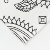 Geïnspireerd paisley-ontwerp fleece deken (Hoek)