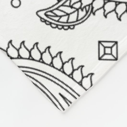 Geïnspireerd paisley-ontwerp fleece deken (Hoek)