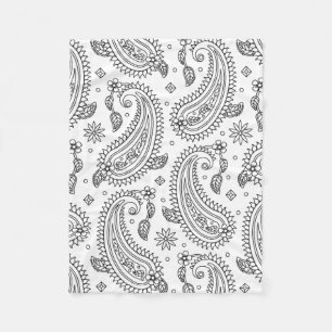 Geïnspireerd paisley-ontwerp fleece deken