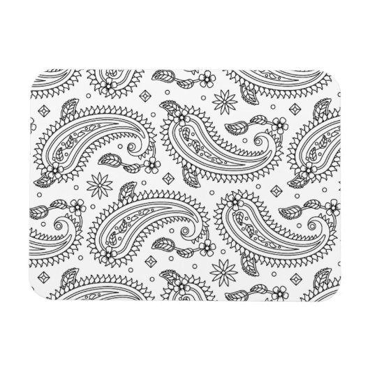 Geïnspireerd paisley-ontwerp magneet (Horizontaal)