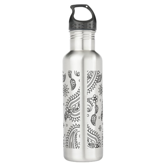 Geïnspireerd paisley-ontwerp waterfles  (Achterkant)