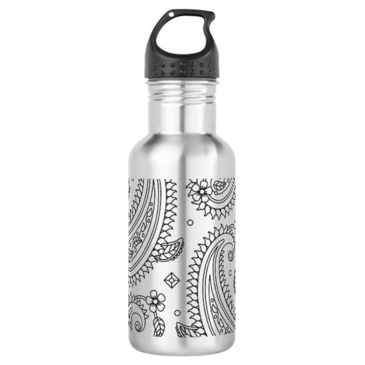 Geïnspireerd paisley-ontwerp waterfles  (Voorkant)