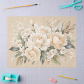  geïnspireerd pastel beige bloemendecoupage tissuepapier (Craft)