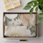  geïnspireerd pastel beige bloemendecoupage tissuepapier (Geschenk)