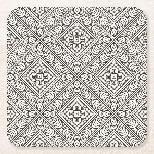 Geïnspireerd patroon kartonnen onderzetters (Voorkant)