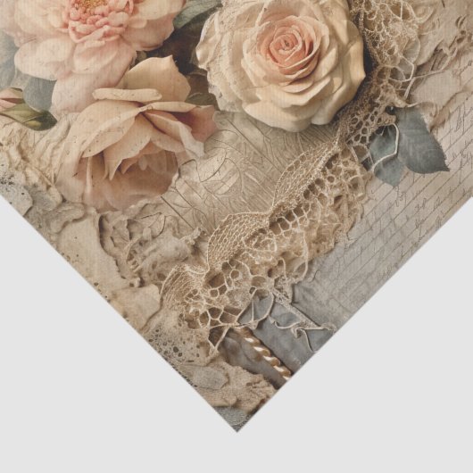  geïnspireerd perzik Roos parels tissuepapier (Detail)