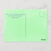 Geïnspireerd Psalm 119:105 Gedicht Kaars Lady Briefkaart (Achterkant)