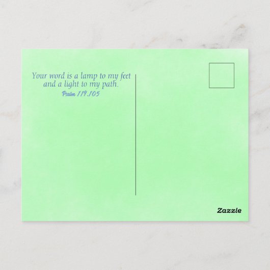 Geïnspireerd Psalm 119:105 Gedicht Kaars Lady Briefkaart (Achterkant)