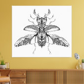 Geïnspireerd Psychedelic Stag-Beetle 6 Canvas Afdruk (Insitu (Woonkamer))