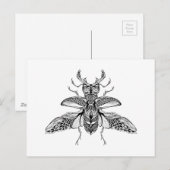 Geïnspireerd Psychedelic Stag-Beetle Briefkaart (Voorkant / Achterkant)