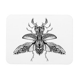 Geïnspireerd Psychedelic Stag-Beetle Magneet